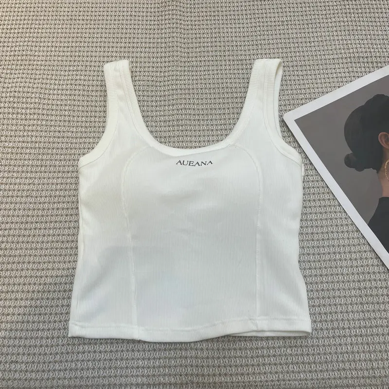 Ͻ  ĳ־ ũ ĳ  μҸ  Pring Femme Croset Crop TopsBuilt In bra Woman Tank Camisoles
