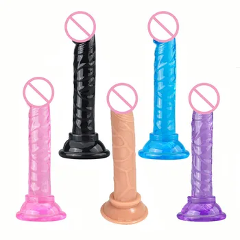 Realistic Dildo Anal Masturbator Sex Toys for Couples Crystal Jelly Dildo Suction Cup Penis Thrusting Dildo Phalos for Women Hot 1