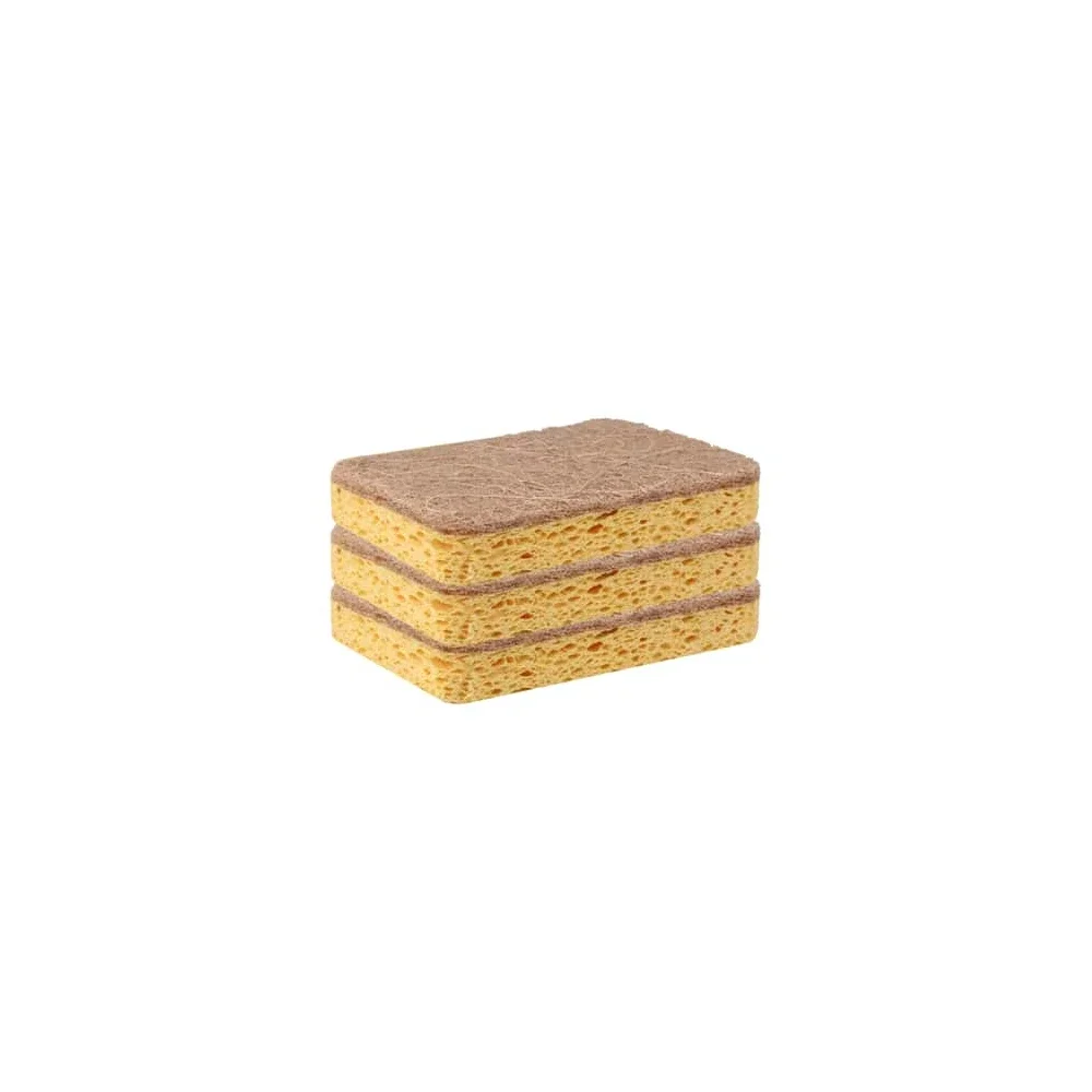 Eco-Friendly Biodegradable Cellulose and Coconut Scrubbing Sponges - Pack of 6