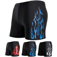 

Flame Pattern Men Male Swimming Swimwear Boxer Shorts Bathing Suit Trunks Swim Black Blue Beach Wear Briefs Swimsuit Beachwear