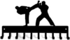 Karate Sparring Medal Hanger & Belt Rack: 14.5 Inches Wide with 10 Hooks, Metal Wall Art for Displaying Achievements and Belts" 3