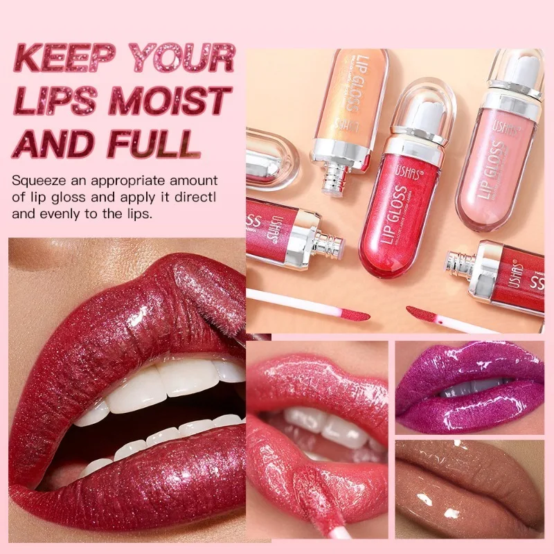12Colors Glitter Lip Gloss Long Lasting Diamond Pearlescent Metallic Liquid Lipstick Moisturizing Lip Glaze Cosmetics Makeup Ins