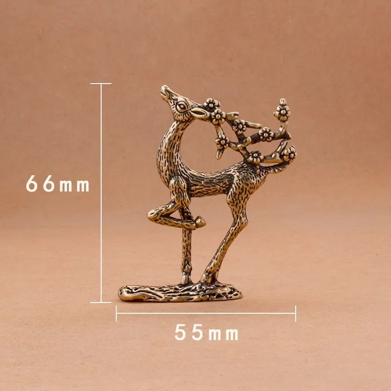 Figurines & Miniatures Decoration Crafts Delicate Brass Deer Miniature Figurines Trio Tabletop Deer Statue Collection