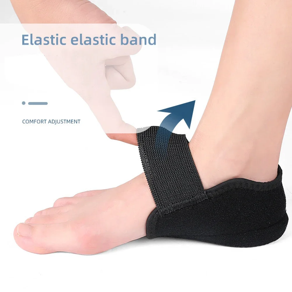 Shoe Insoles 1Pair Invisible Height Increase Silicone Socks Gel Heel Pads Orthopedic Arch Support Heel Cushion Soles Insole Foot Massage