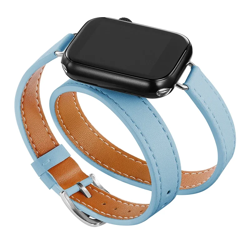 Elegant Double Tour Leather Strap