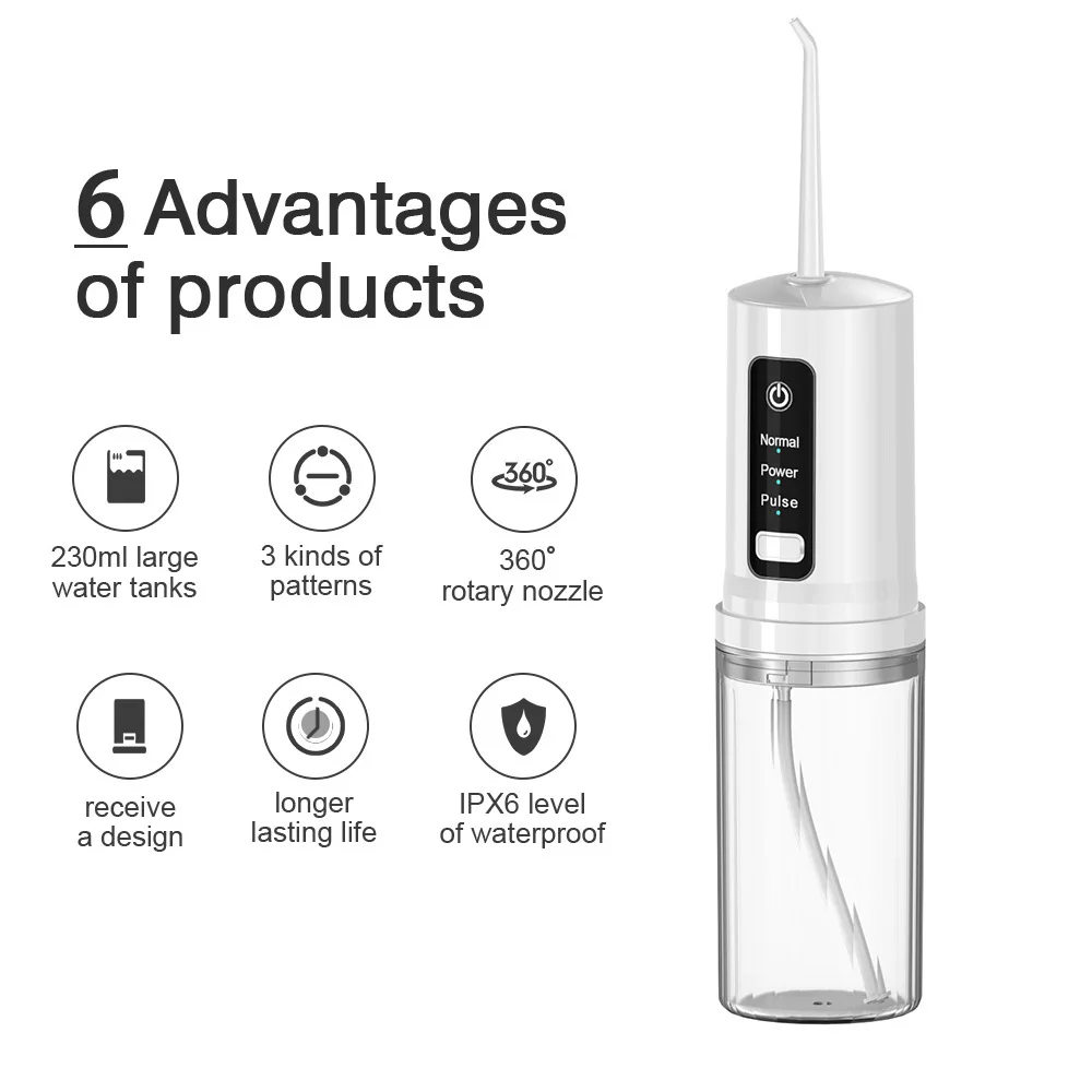 Electric Dental Flusher Portable Stone Removal Waterproof Orthodontic Mouth Cleaner Electric Dental Flusher for Home Use crystal hair removal reusable portable painless physical eraser glass mild crystal stone body care eraser depilation tools