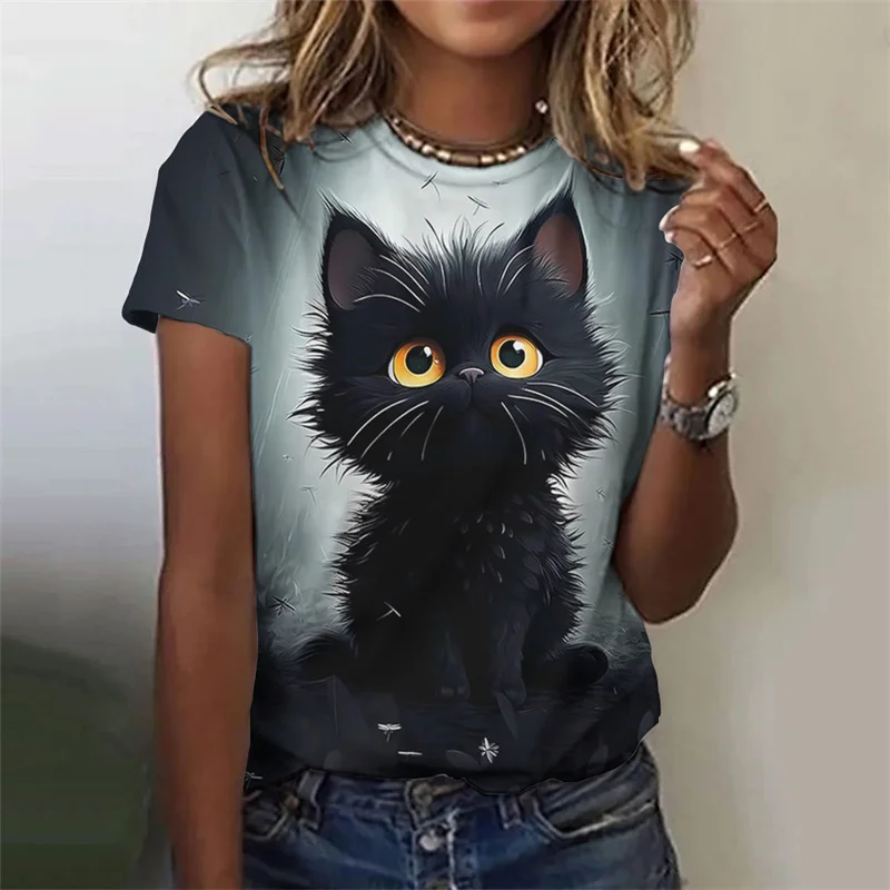 Maggie | Women's Cute Kitten Art Print Shirt main image 1