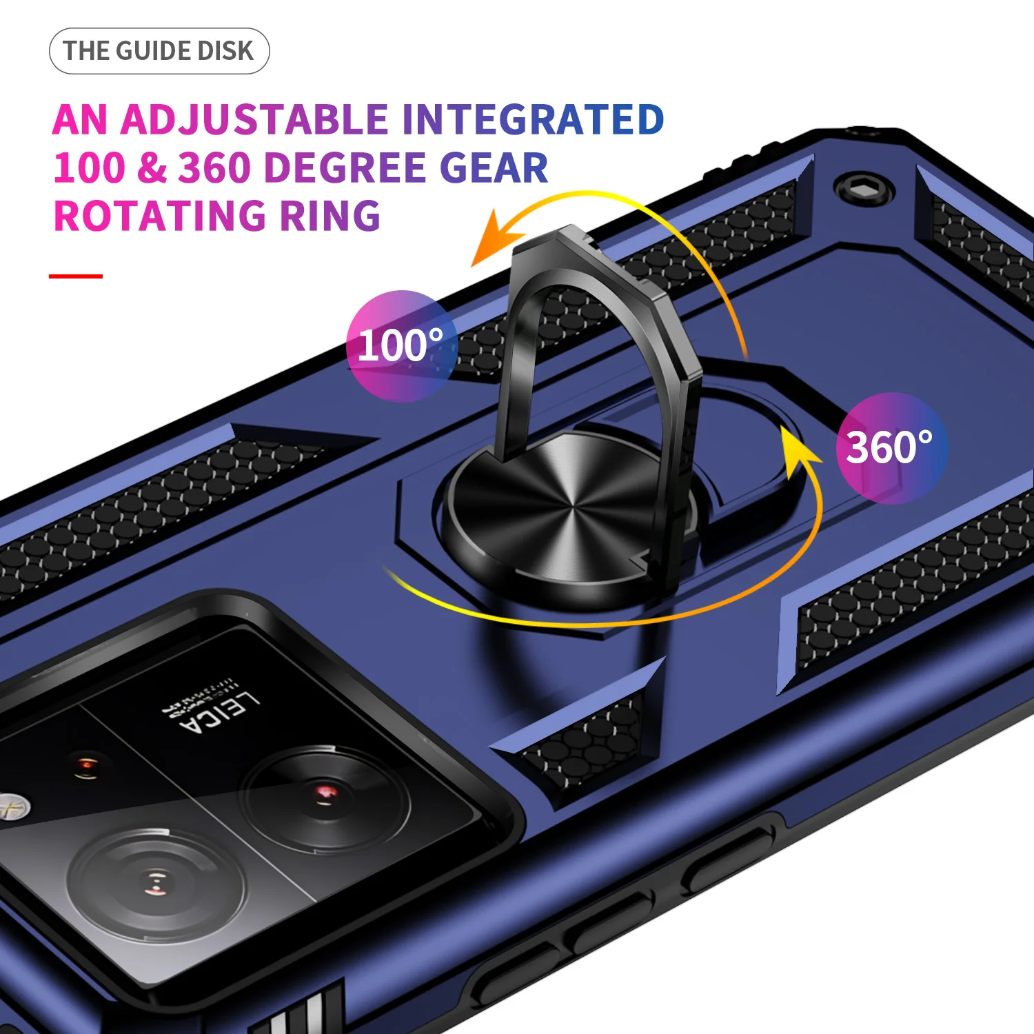 Enhanced Military-Grade Anti-Shock Phone Case with Ring Kickstand and Bumper Protection