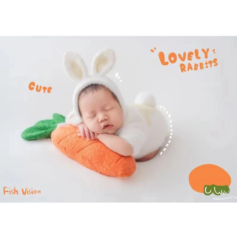 Newborn Baby Photography Clothing Little Rabbit Baby Studio Baby Full Moon Photography  Clothing Props Winter Baby Clothing - AliExpress