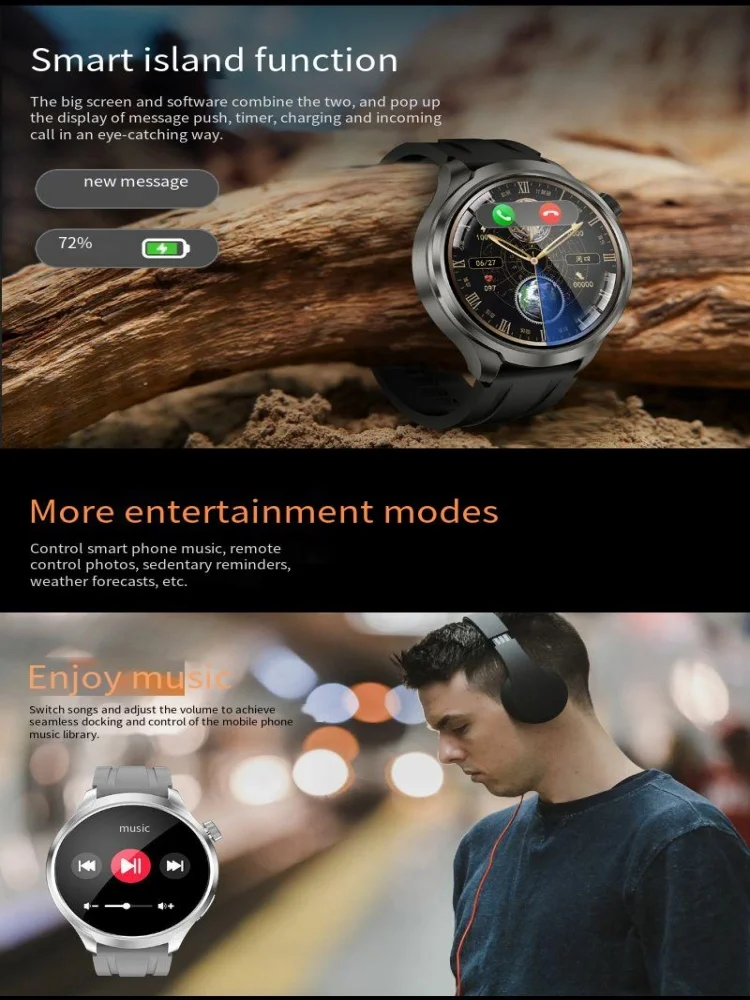 New men's and women's smart watches IP67waterproof Bluetooth phone battery charging heart rate blood pressure health smart watch
