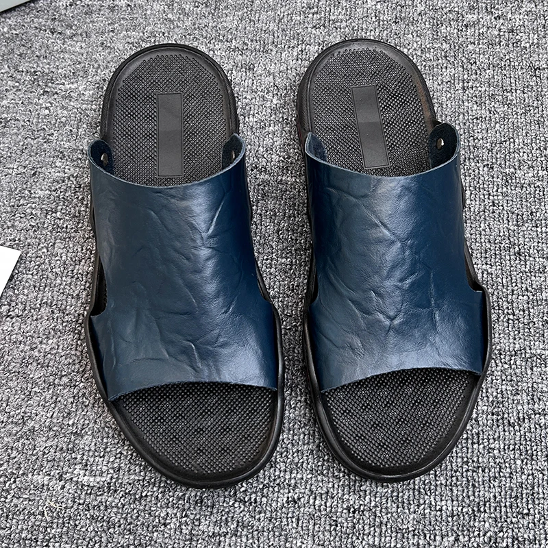 Sandales d'été confortables à talons plats pour hommes, chaussures de plage décontractées à la mode, plusieurs couleurs au choix