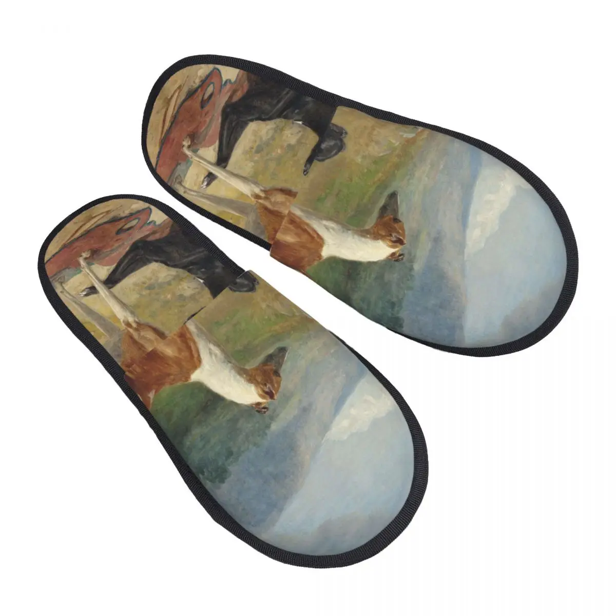 

Custom Vintage Whippet Greyhound Dog Soft Memory Foam House Slippers Women Sihthound Animal Comfy Warm Anti-Skid Slipper