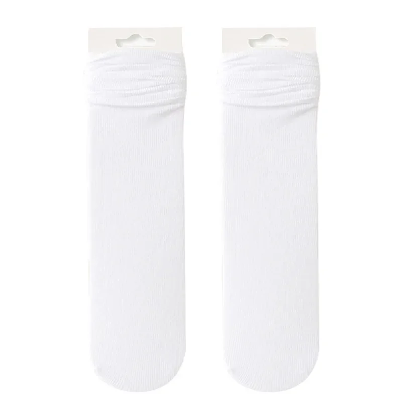 5-40Pairs Stacked Socks Women Spring and Summer Thin Solid Colour Jk Ice Silk Socks Ice Ice Socks Women Dopamine Mid-calf Socks 6