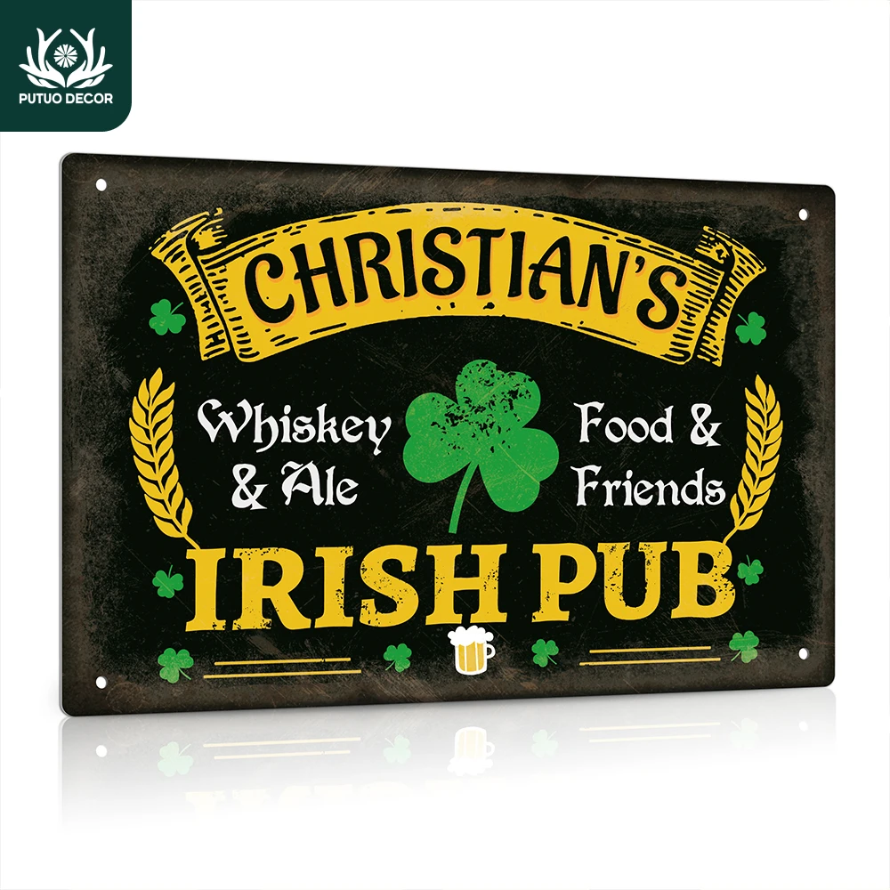 

Putuo Decor 1pc Custom Metal Tin Sign,Custom Name, Retro Outdoor Wall Sign for Home, Cafe Pub, Kitchen, Man Cave,12x8 Inches