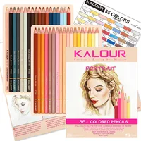 KALOUR Skintone Coloring Pencils 36pcs Premium Charcoal Vivid Luminous Drawing Pen Portrait Set Soft Leads Easy Shading Blending 1