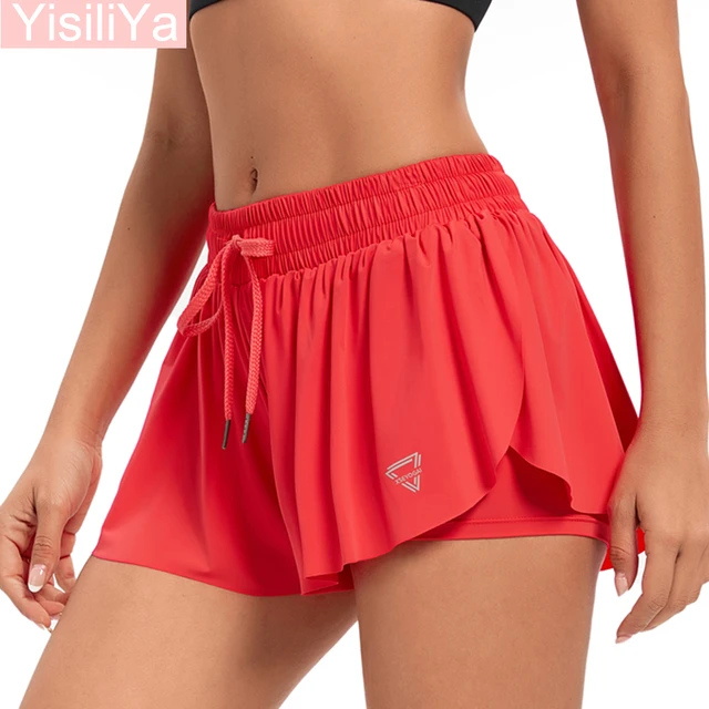 Cheerleading Group Skirt Women Flowy Shorts Running Yoga Workout