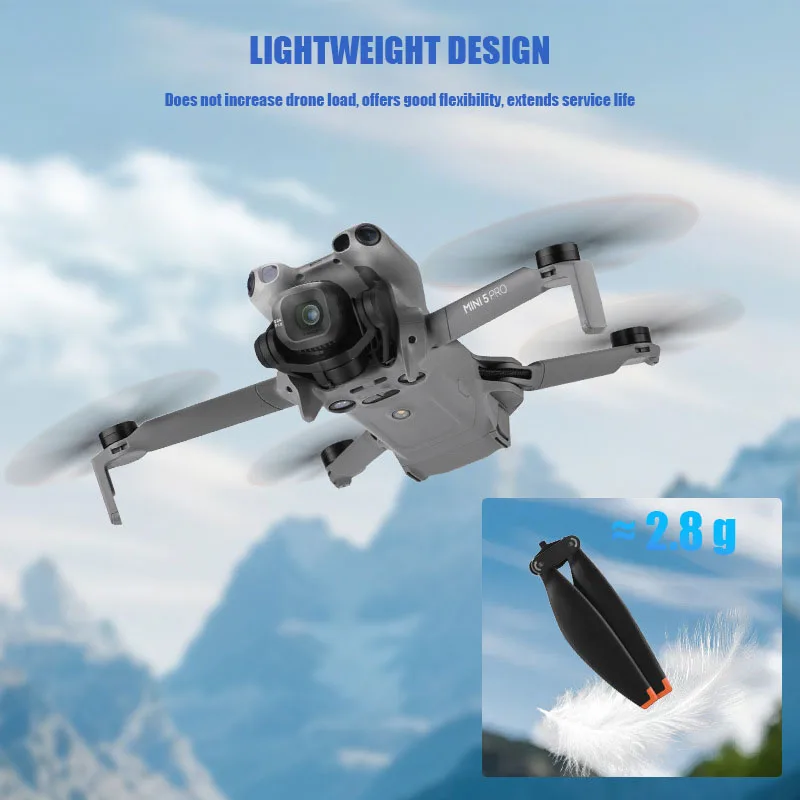 DJI Mini 5 Pro용 VOLODYMYR 프로펠러 날개 교체 블레이드 및 프로펠러 가드 드론 액세서리 팬 프로펠러