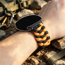 Two - Tone Outdoor Sports Nylon Strap Bracelet for Galaxy Ultra Band (Black orange)
