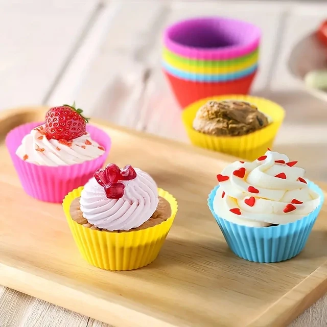Silicone Cupcake Liners Set Of 12 – Reusable Non-Stick Muffin Cups, Multi-Color - View #6