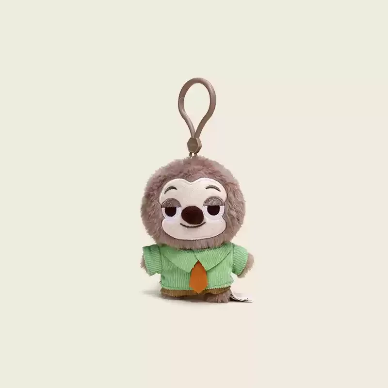 Disney Zootopia Collectible Keyring-Nick Wilde & Judy Hopps Plush Charm-Kawaii Car/Bag Decoration Authentic Disney Gift
