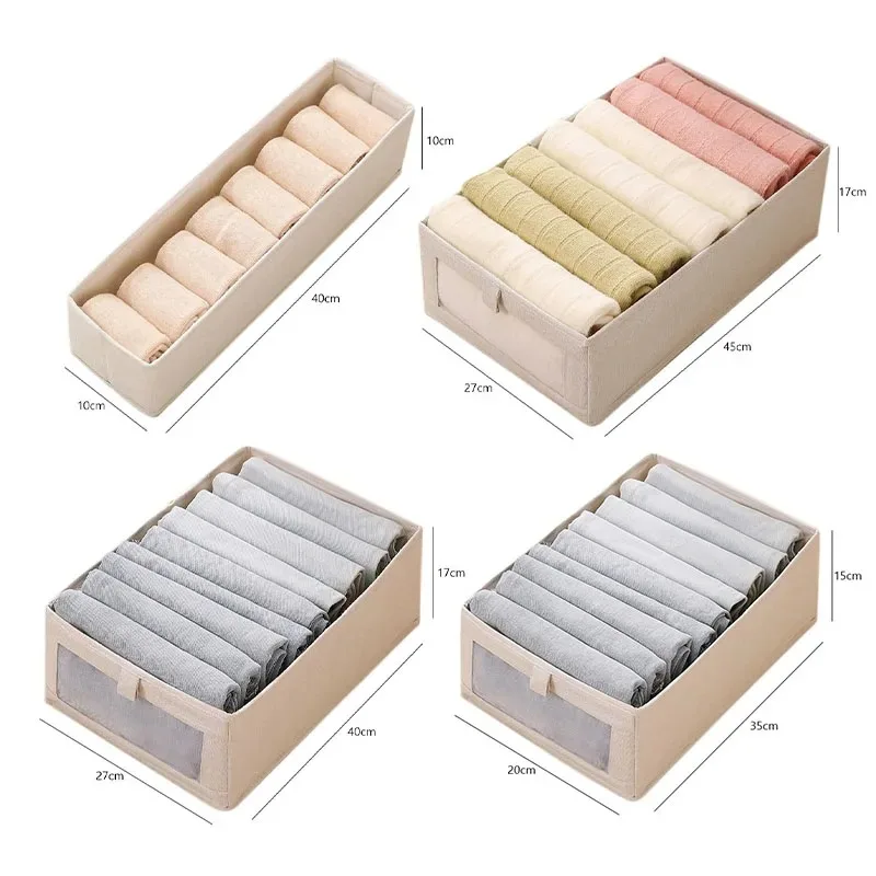 Clothes Storage Organizer Wardrobe Cabinet Drawer Box for T-Shirts Jeans Underwear Pants