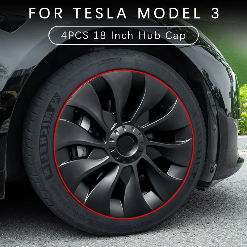 For Tesla Model 3 18 Inch Performance Wheel Covers 4PCS Custom Aero Hub Cap 20182022 2023 Car
