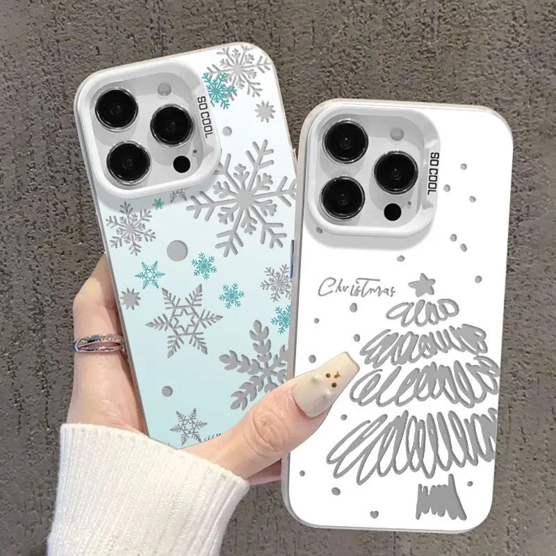 Bling Snowflakes Christmas Matte Back Cover Case