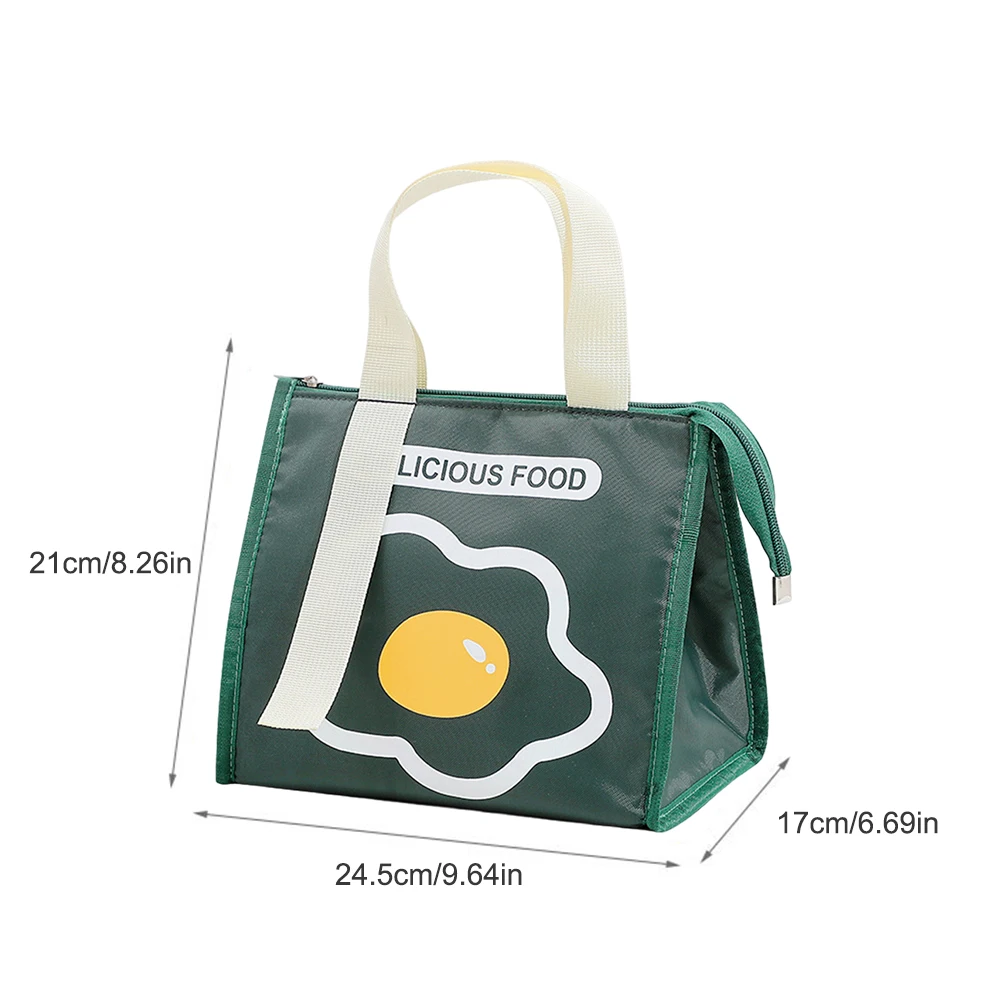 Insulated Cooler Bento Bag Aluminum Film Thermal Lunch Box Camping Supplies For Large Capacity Waterproof
