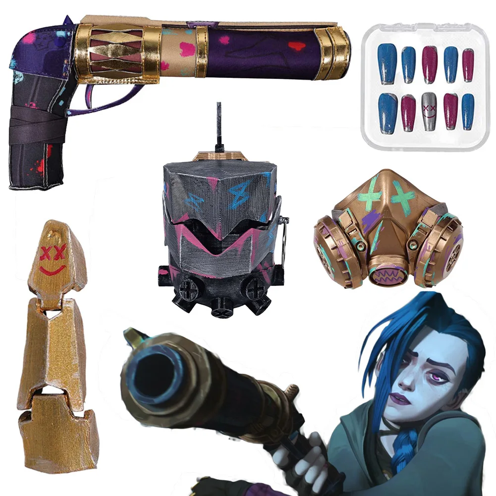 Arcane Jinx Cosplay Hat Game LOL TV 2 Costume Accessories Adult Women Roleplay Headwear