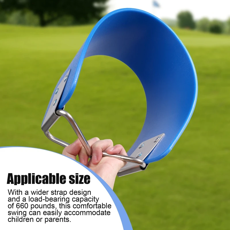 Outdoor Children's Swing Seat EVA Heavy Duty Swing Accessories With Metal Triple-Cornered Ring 300Kg /660 Lb Weight Limit Outdoo 2