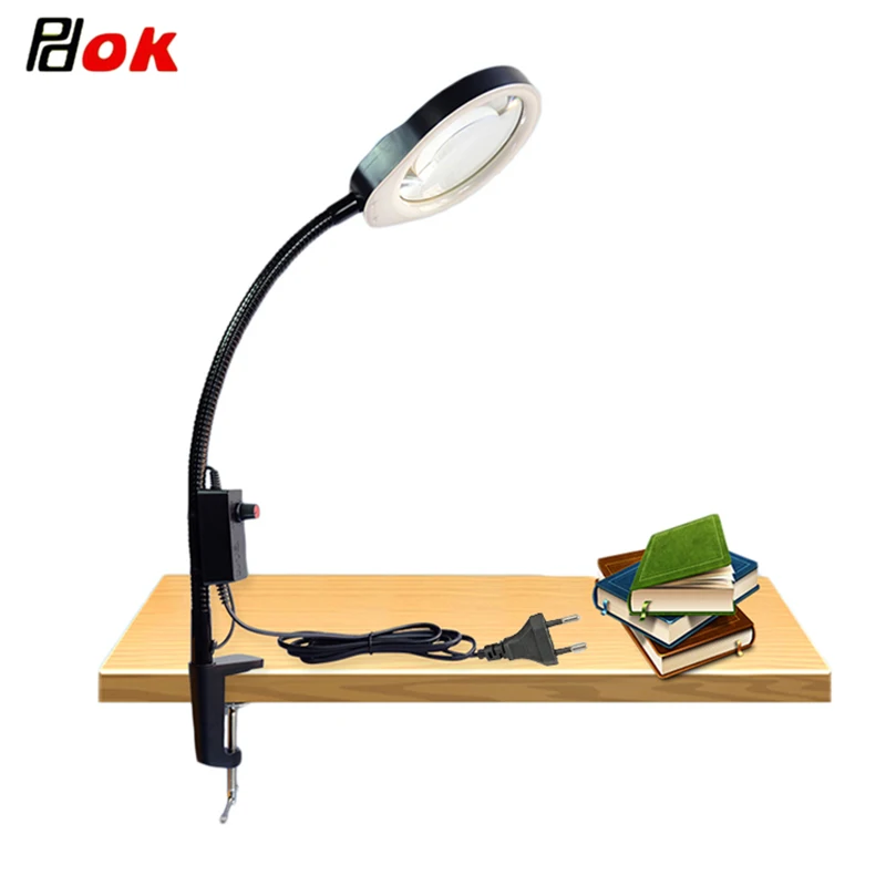 Magnifying Desk Lamp with Medical-Grade Glass Lens