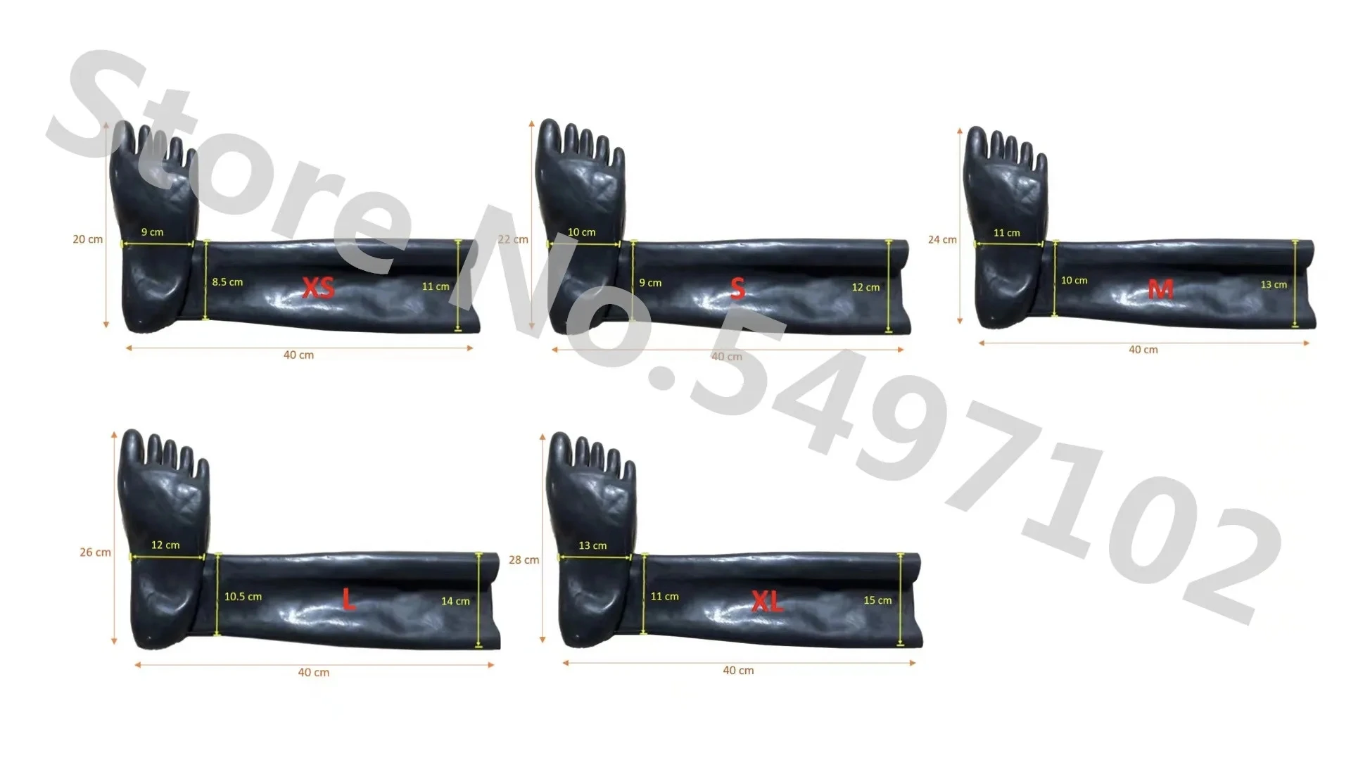 Hot Wrist seamless black / red latex opera long gloves fetish Long Toe Socks New slim high