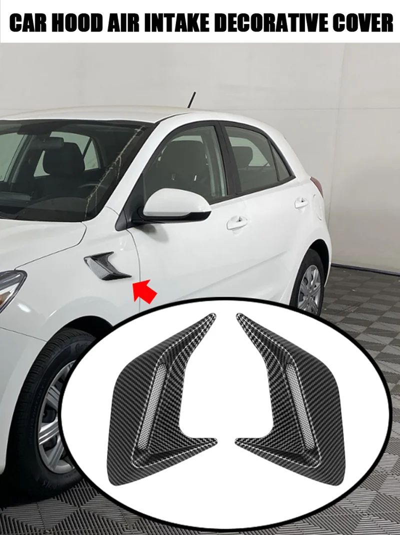 Coperchio Presa Aria Cofano Auto - Decorazione Universale In ABS Nero Lucido - Foto 6