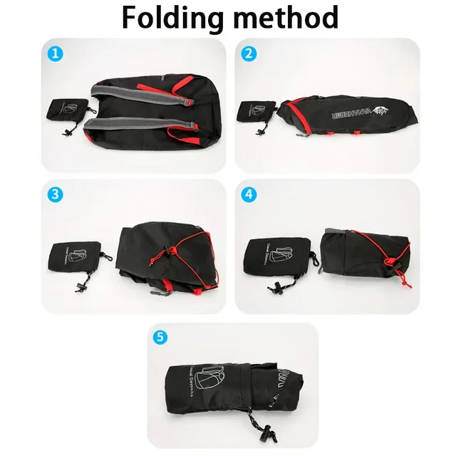 The foldable nylon outdoor lightweight backpack, simple handbag and hiking bag are suitable for outdoor sports and travel 5