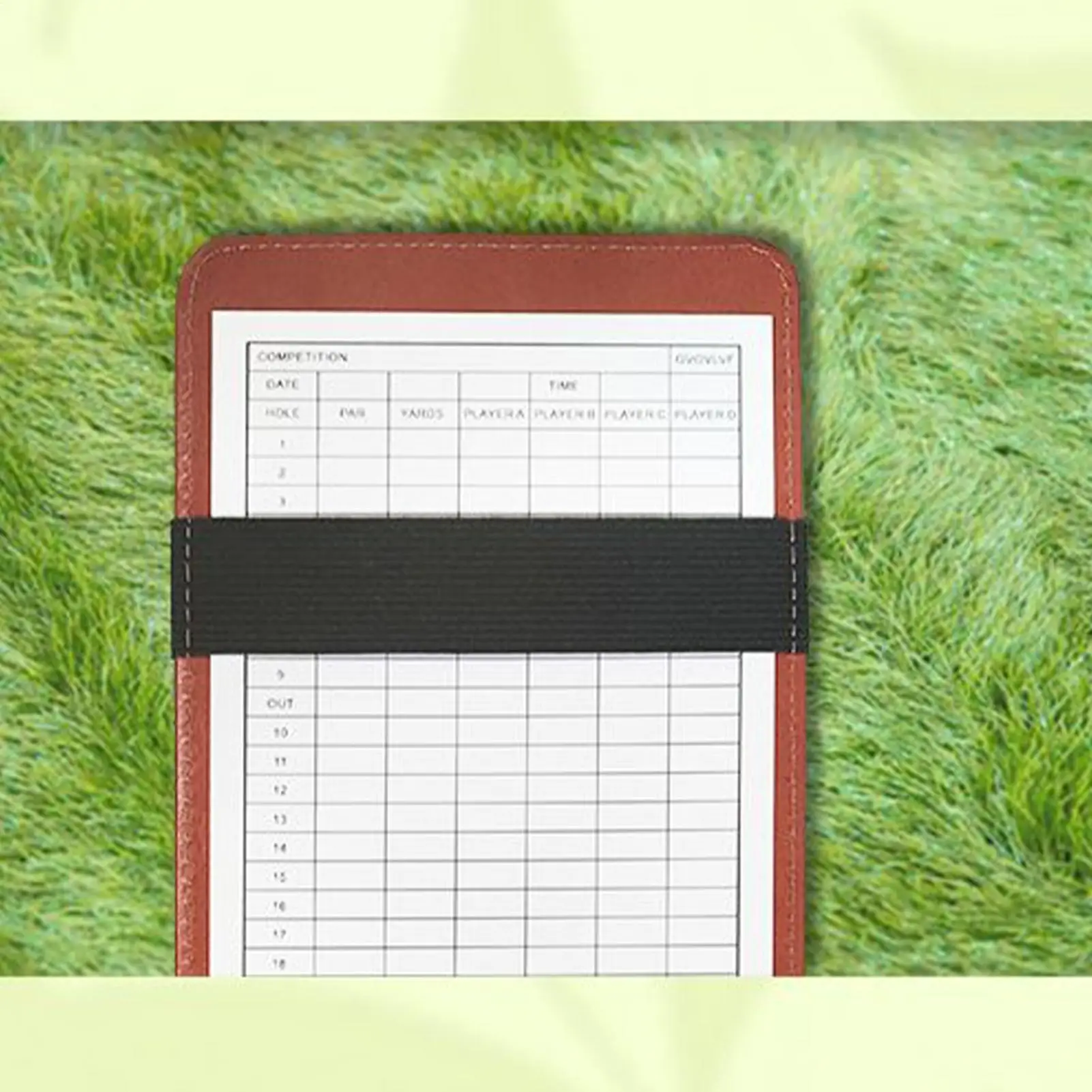 Golf Yardage Book Cover Portable Score Display Golf Card Holder Notebook For Practice Training Indoor Home Backyard Sports Club