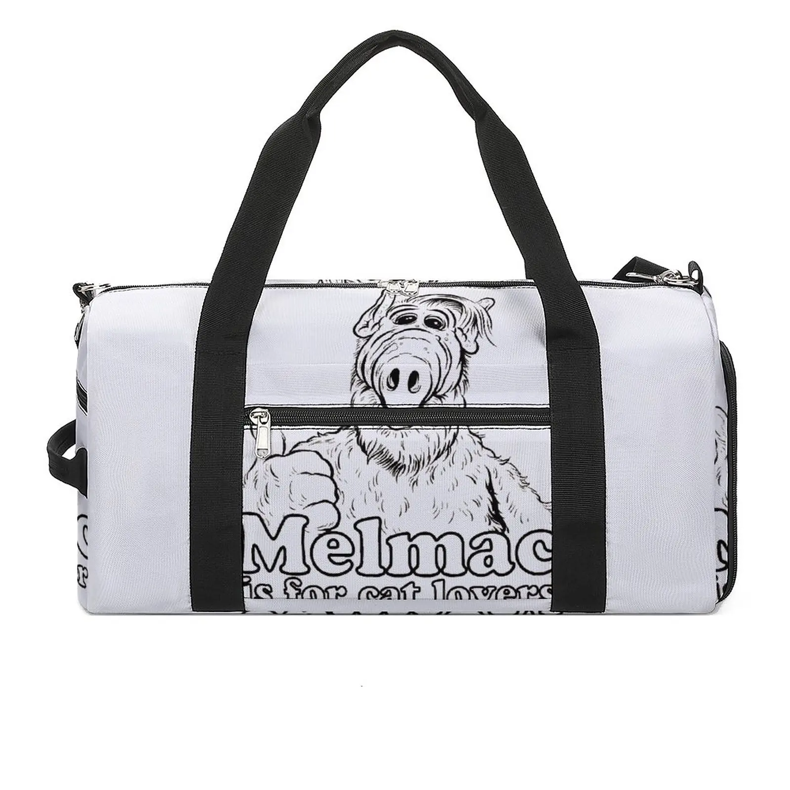 

Funny Melma Sport Bags Fried Kitten Alf Large Capacity Gym Bag Oxford Male Female Handbag Travel Training Vintage Fitness Bag