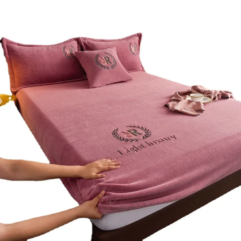 Home "Soft Velvet Bed Sheets Set Queen/King 90/150/200cm