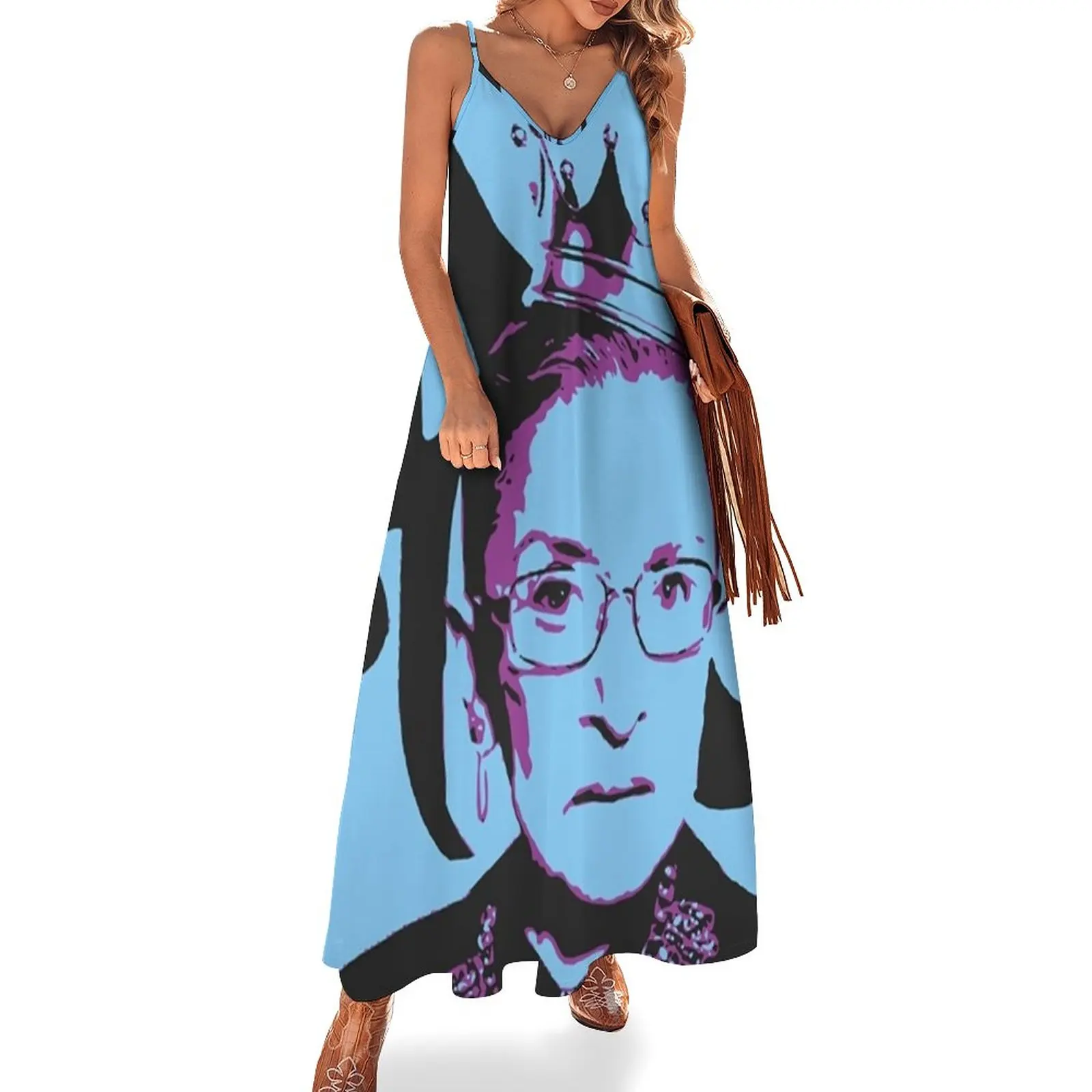 

New RBG Blue Diva Sleeveless Dress clothes for women wedding guest dress 2023