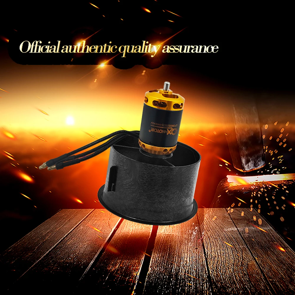 64mm EDF Set 3s 4s 6s Brushless Motor with 12 Blades Ducted Fan 60A 80A esc for RC Airplane Model Parts 3