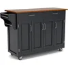 Create-a-Cart White 4 Door Cabinet Kitchen Cart with Stainless Steel Top by Home Styles 4