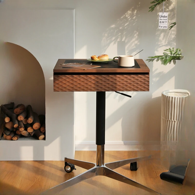 Solid wood bedside table, living room sofa, mobile computer desk, liftable sideboard