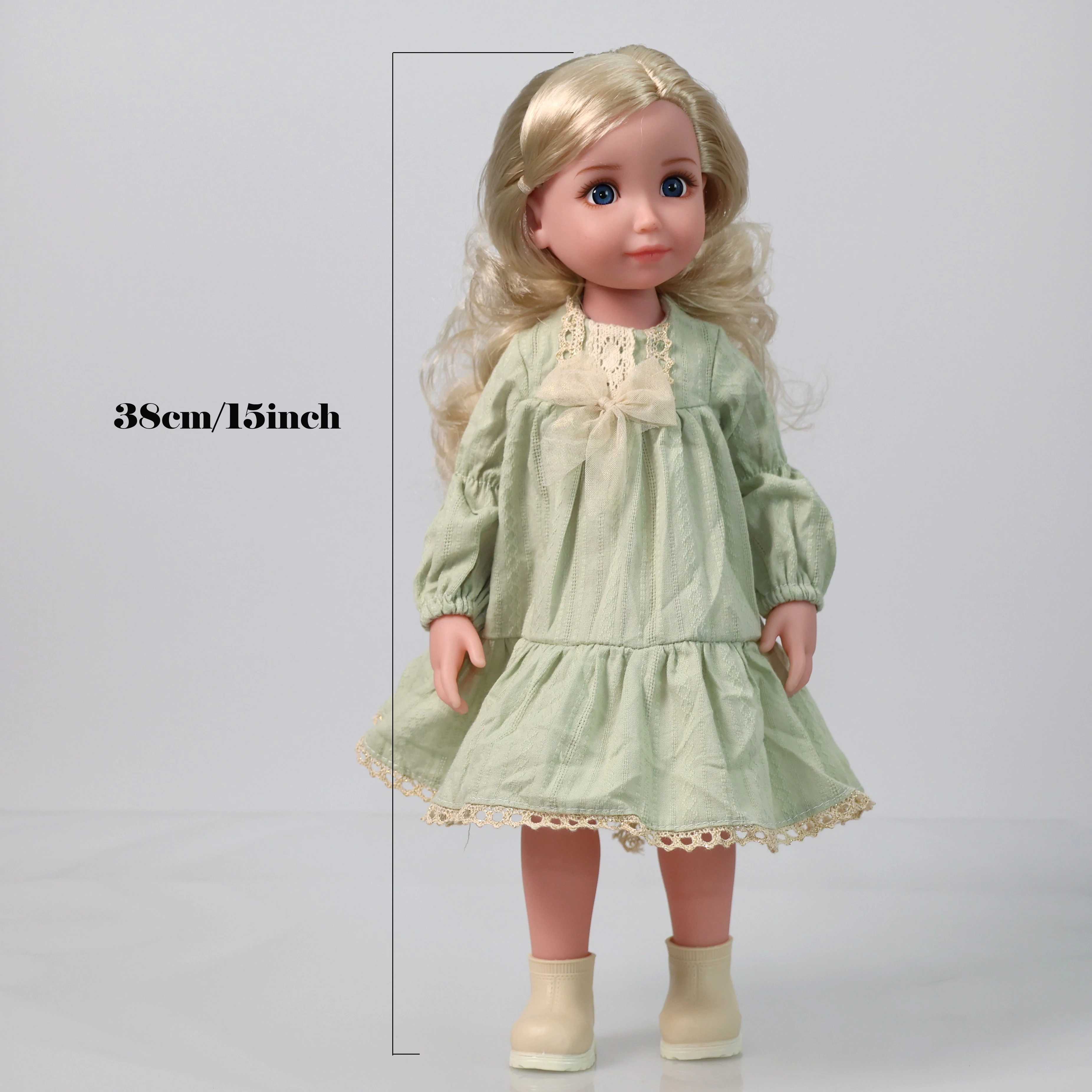 15 Inch Girls Doll Toys for Kids,Fashion Dress Up with Clothes and Shoes,Gifts for Children - 6