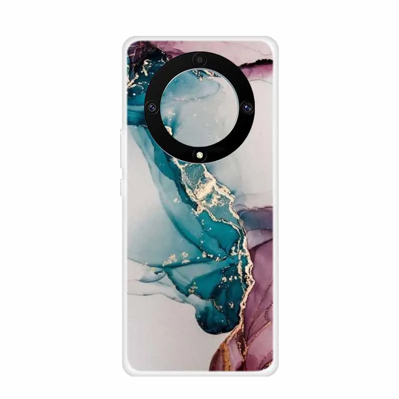 Marble Clear Soft TPU Silicone Back Cover - Transparent Coque
