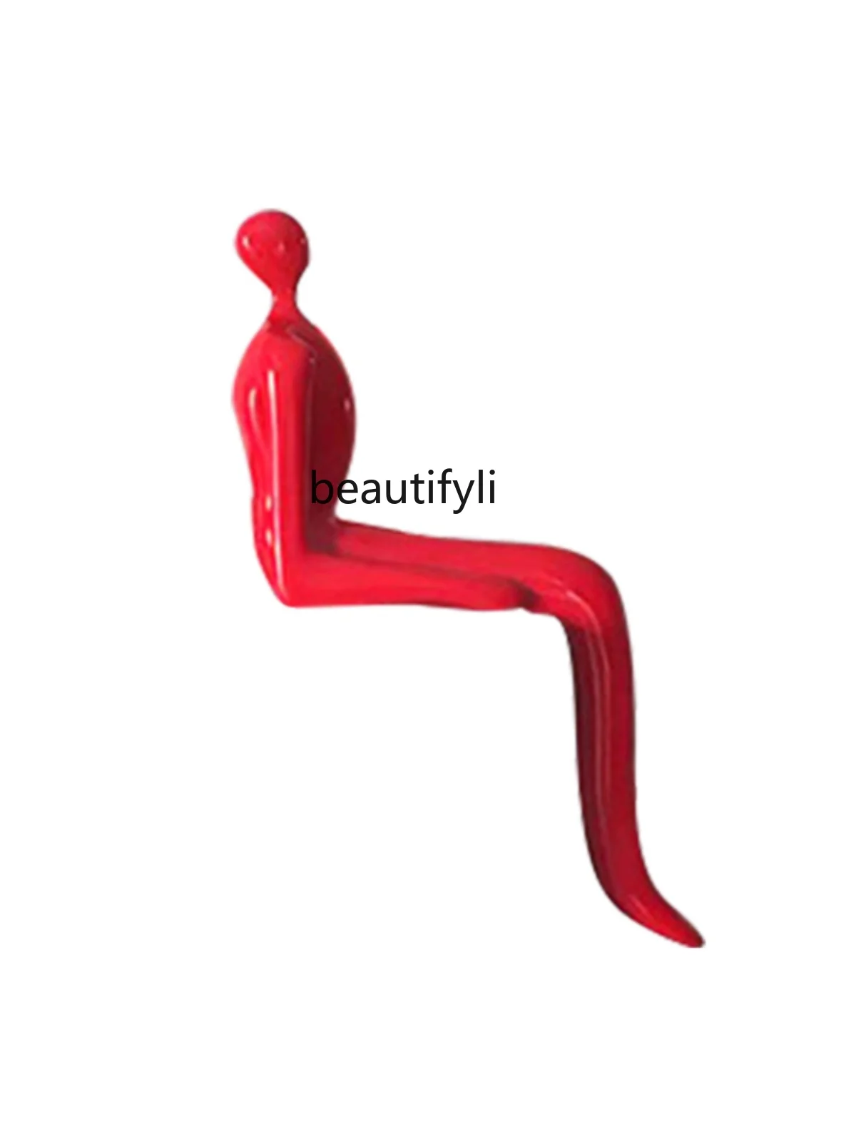 

Abstract Art Sitting Sculpture Long Leg Figure Decoration Light Luxury Shopping Mall Sales Office Living Room Floor Decoration