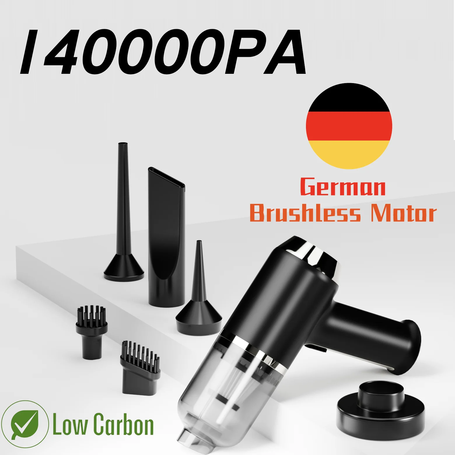 140000PA Car Vacuum Cleaner Dual-Purpose Strong Suction Accessoire Voiture Wireless Handheld Mini Blower Home Appliance
