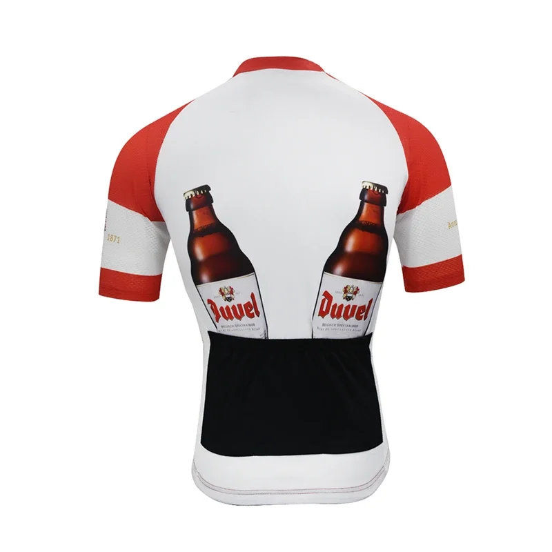 Duvel Beer Cycling Jersey Short Sleeve Cycling Tops Full Zipper Mtb Outdoor Ropa Ciclismo Bike Clothing