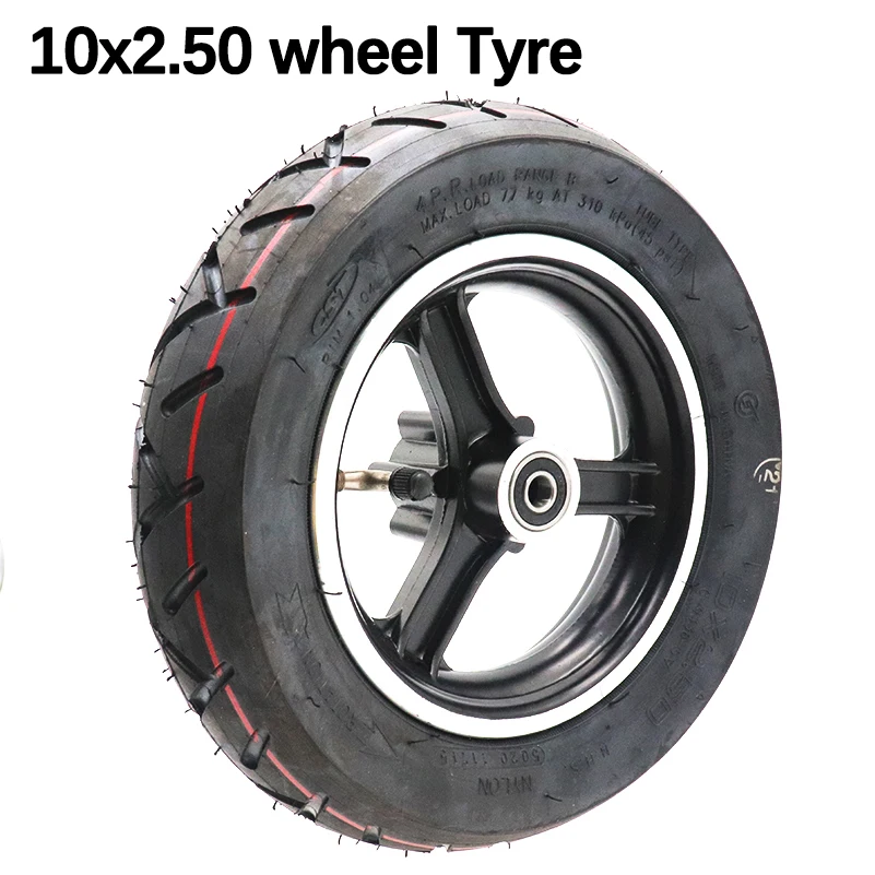 

10 inch CST 10x2.50 wheel Tyre 10*2.50 Inner Tube Outer Tire with Alloy hub for Electric Scooter Explosion-proof Advanced Tire
