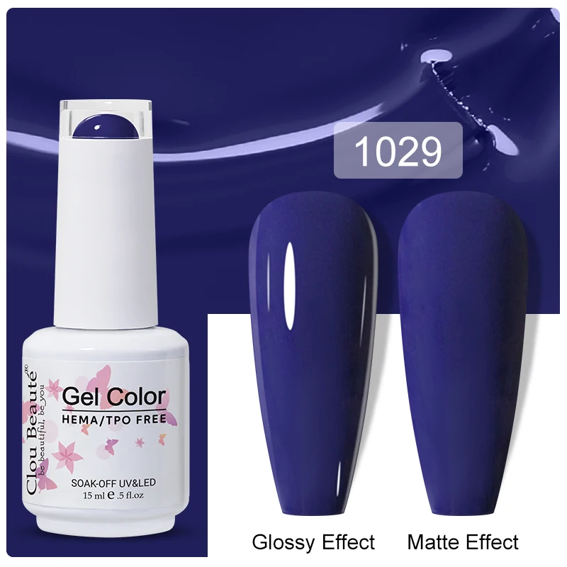 Clou Beaute 15ml Black Red Semi-Permanent Gel Nail Polish