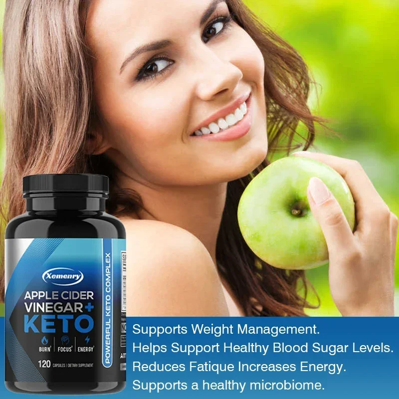 Keto + apple Cider Vinegar Capsules, Body Management Supplement, Non-GMO