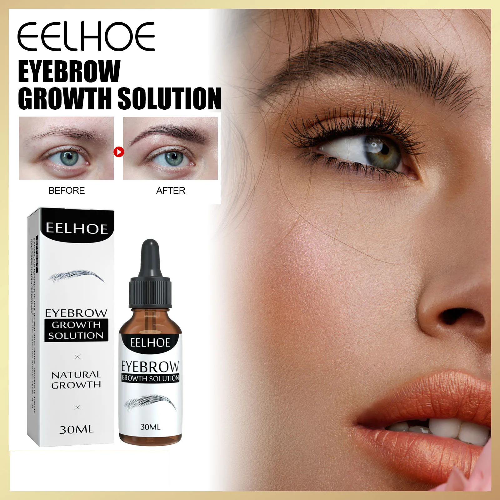 

3PCS/LOT Eyebrow Growth Liquid Eyelash Nourishing Liquid Thick Eyebrow Liquid Thicken Eyebrows Awaken Hair Follicles Replenish